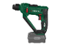 Un perforateur Parkside X20V Team vert avec batterie.