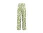 Pantalon large femme à imprimé zèbre vert et blanc