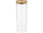 Grand bocal en verre avec couvercle en bambou