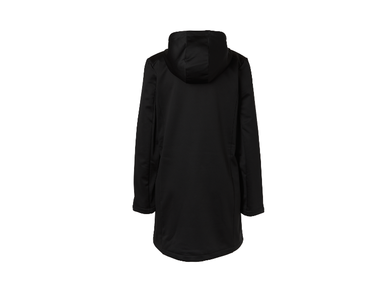 Veste noire à capuche pour femme.