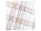 Draps en tissu à carreaux beiges et blancs.