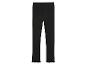 Leggings noires avec des volants en bas.
