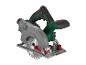 Scie circulaire Parkside pour couper le bois, avec boîtier gris et vert