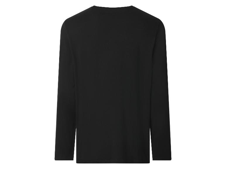 T-shirt noir à manches longues pour homme, vue de dos.