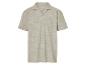 Chemise beige à manches courtes, style décontracté.