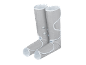 Bottes de compression grises pour le massage des jambes.