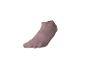 Une seule chaussette de cheville mauve clair.