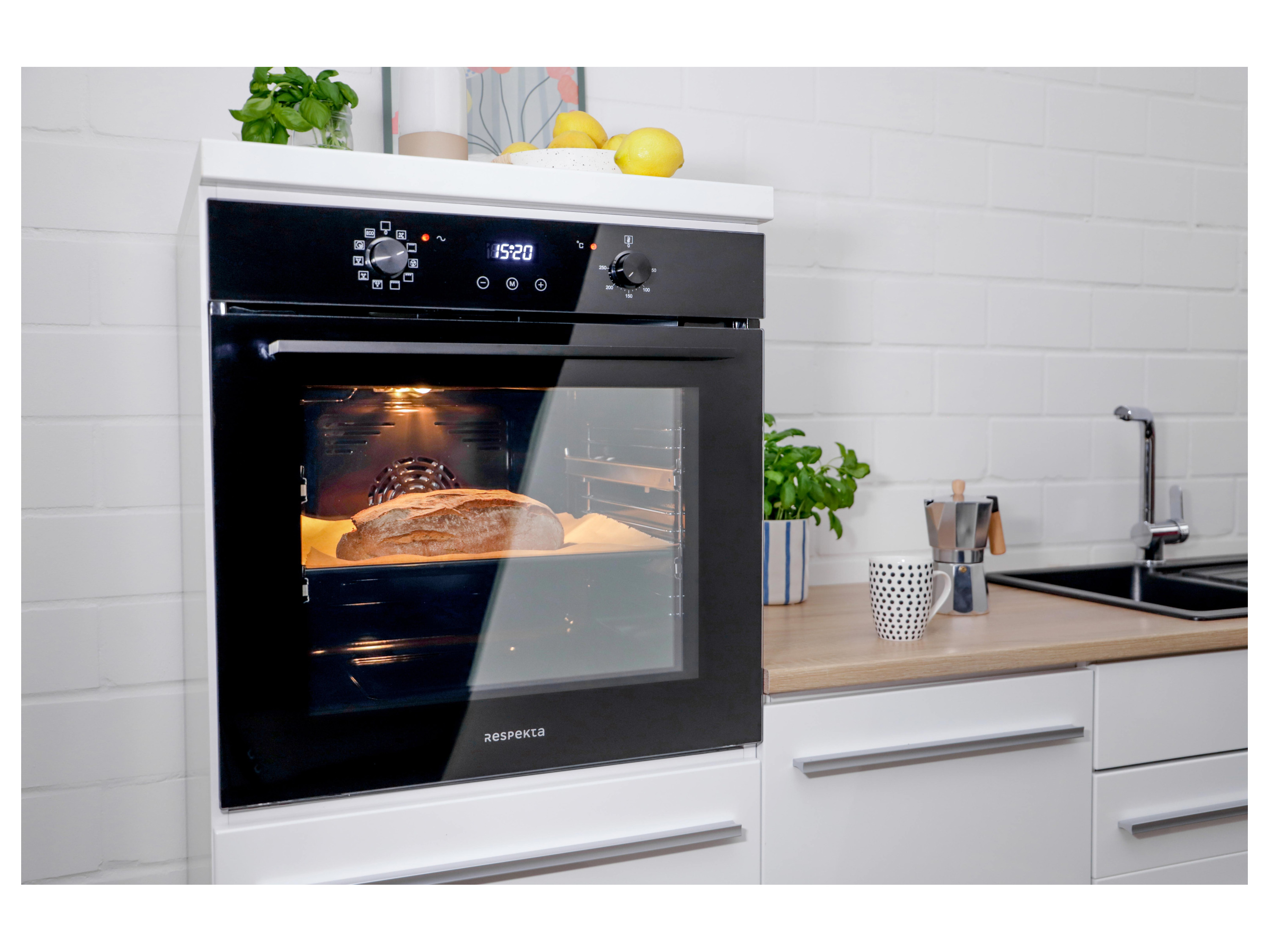 RESPEKTA Four encastrable indépendant en acier inoxydable 10 modes de chauffage inox 59 5 x 59 4 x 52 1 cm - vue 8