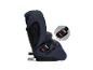 Siège auto enfant bleu avec harnais de sécurité et fixations ISOFIX