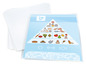 Une pyramide alimentaire illustrant différents types d'aliments, comme les fruits, les légumes et le pain.
