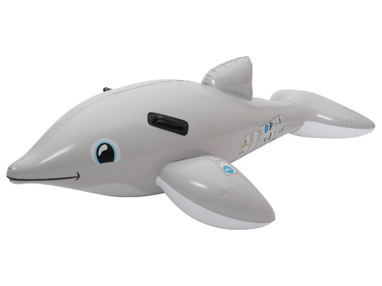 Gonflable dauphin gris pour la piscine.