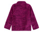 Une veste polaire rose à manches longues.