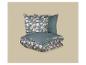 Parure de lit florale dans les tons verts et roses avec oreillers et couette