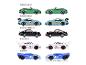 Une collection de voitures miniatures Porsche, incluant les modèles 911 Carrera S, GT3 Cup, Carrera RS 2.7, 935 K3 et 917.