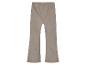 Pantalon en velours côtelé beige à jambes larges.