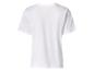 T-shirt blanc à manches courtes, vue de dos.