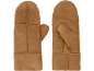 Moufles chaudes en peau de mouton marron