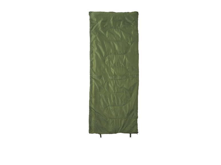 Sac de couchage vert avec motif matelassé ondulé