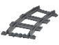 Une courbe de voie de chemin de fer LEGO grise