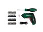Ensemble de tournevis électrique Parkside PAS D7 avec tournevis manuel et embouts.
