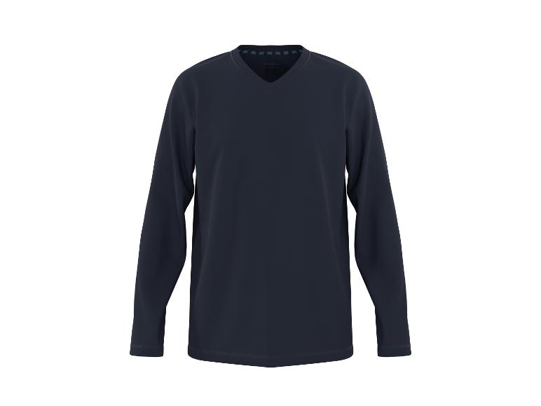 Un t-shirt à manches longues bleu marine à col en V de Livergy.