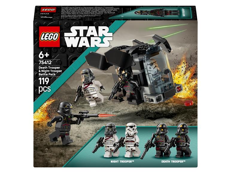 Pack de combat Star Wars avec un véhicule et des figurines, dont des Death Troopers et des Night Troopers.