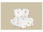 Housse de couette blanche et deux oreillers avec motif de cerfs et de flocons de neige