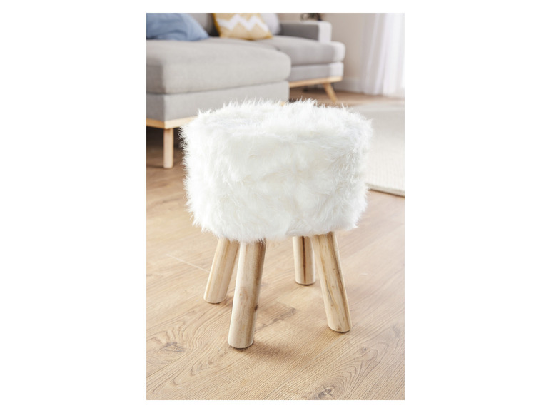 Aller en mode plein écran : LIVARNO home Tabouret en fausse fourrure - Image 5