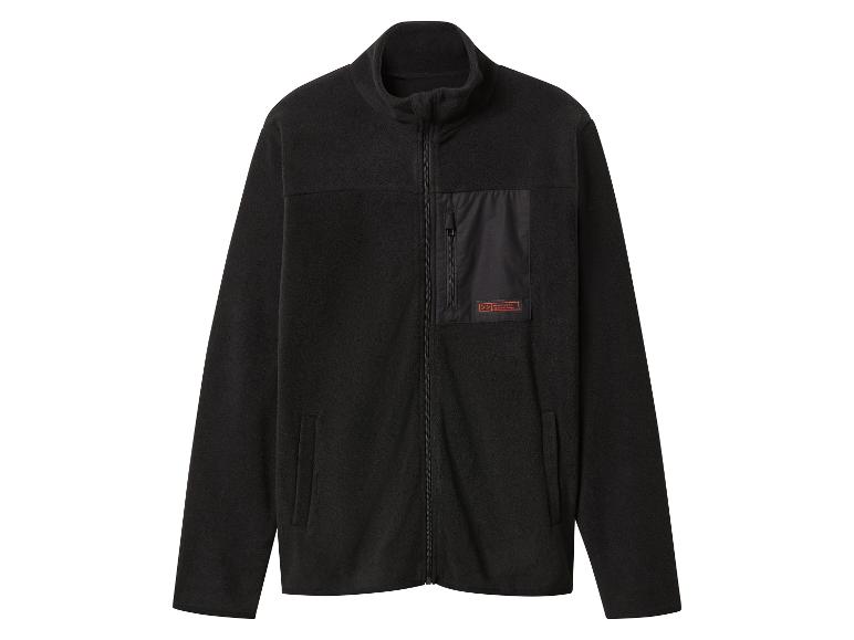 Veste polaire noire zippée avec poche poitrine