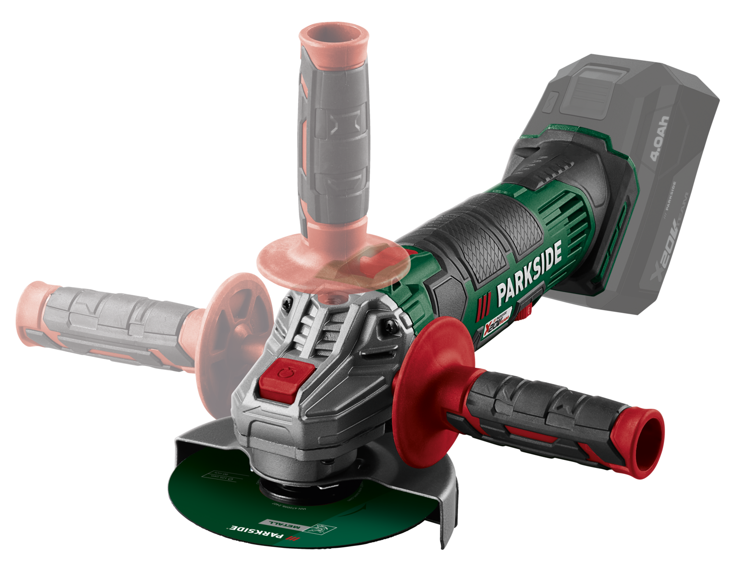 PARKSIDE® Meuleuse d'angle sans fil 125 mm + Batterie + Chargeur, 20 V