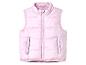 Gilet rose pour enfant, style matelassé.