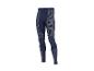 Legging de compression bleu marine à rayures grises