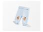 Pantalon bébé bleu clair avec de jolis dessins de glands.