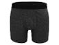 Caleçon boxer gris foncé avec un motif géométrique subtil et une ceinture élastique noire.