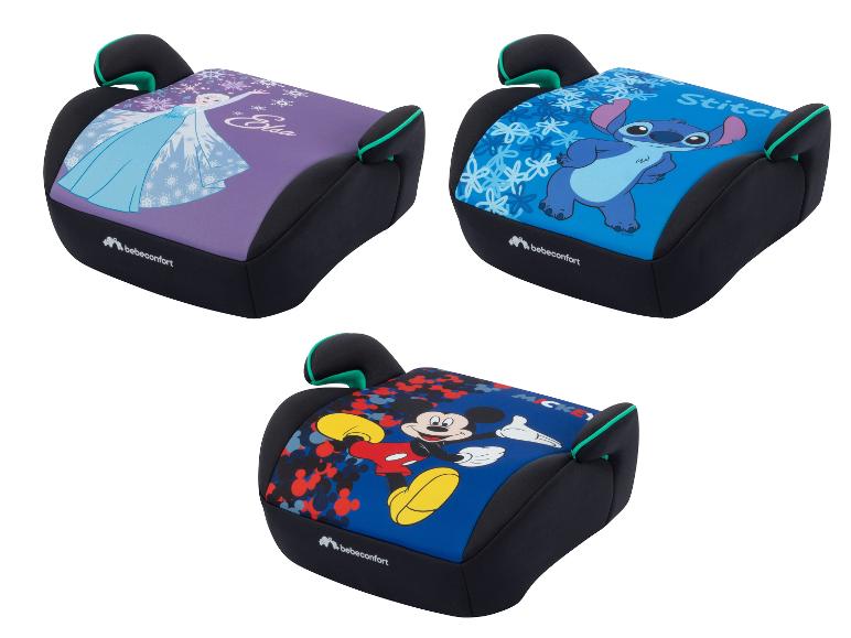 Rehausseurs Bebeconfort avec thèmes Disney: Elsa, Stitch et Mickey Mouse.