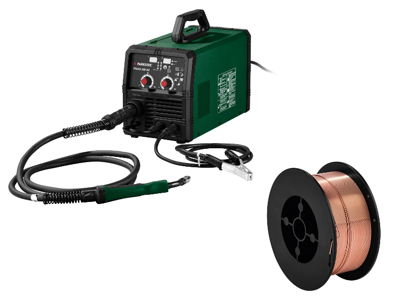 Soudeuse Parkside PMSG 200 A2 avec fil de soudure.