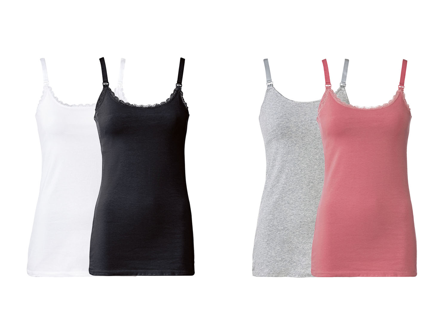 esmara® Lot de 2 débardeurs d'allaitement femme