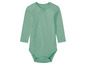 Un body bébé à manches longues couleur menthe.
