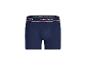 Boxer bleu marine avec ceinture élastique portant l'inscription 'HAPPY SHORTS'.