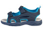 Sandales bleues avec des lanières bleues