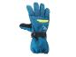 Gants d'hiver Crivit bleus avec des détails jaunes.