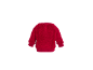 Sweat en peluche rouge pour bébé, vue arrière