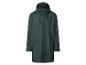 Imperméable long vert foncé avec capuche et boutons-pression