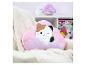 Coussin nuage rose avec chaton, peluche douce et mignonne.