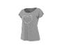 T-shirt gris à manches courtes pour femme avec l'inscription 'LAZY DAY' en forme de cœur.