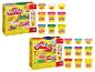 Deux ensembles Play-Doh de 9 pots, un sur le thème du jardin et un sur le thème de l'arc-en-ciel.