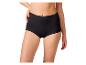 Culotte taille haute noire pour femme avec bordure en dentelle.