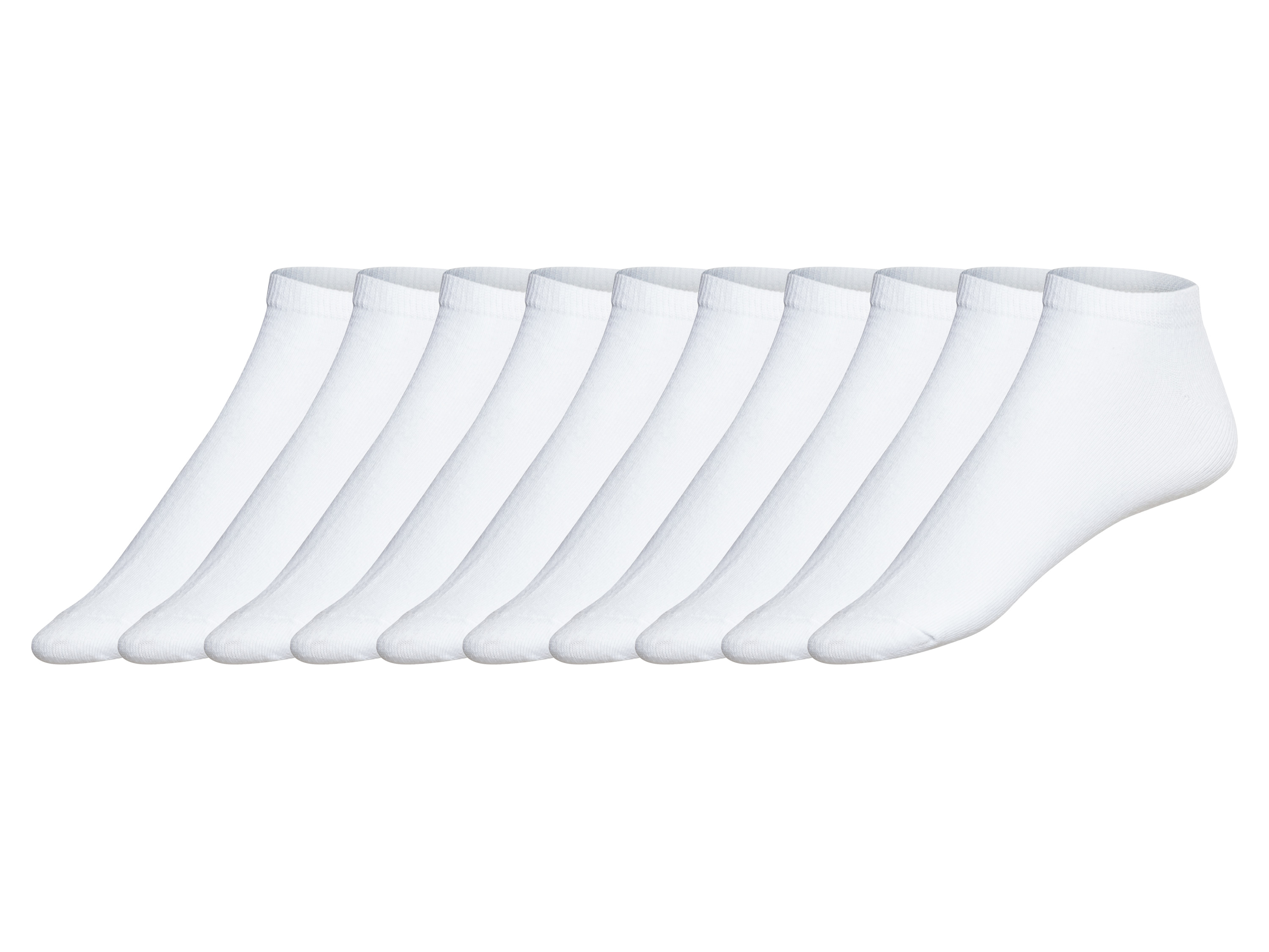 esmara® Lot de 10 socquettes femme (35-38, blanc)
