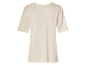 T-shirt beige en lin, vue arrière.