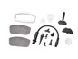 Accessoires pour nettoyeur vapeur, y compris des chiffons, des brosses et des embouts.